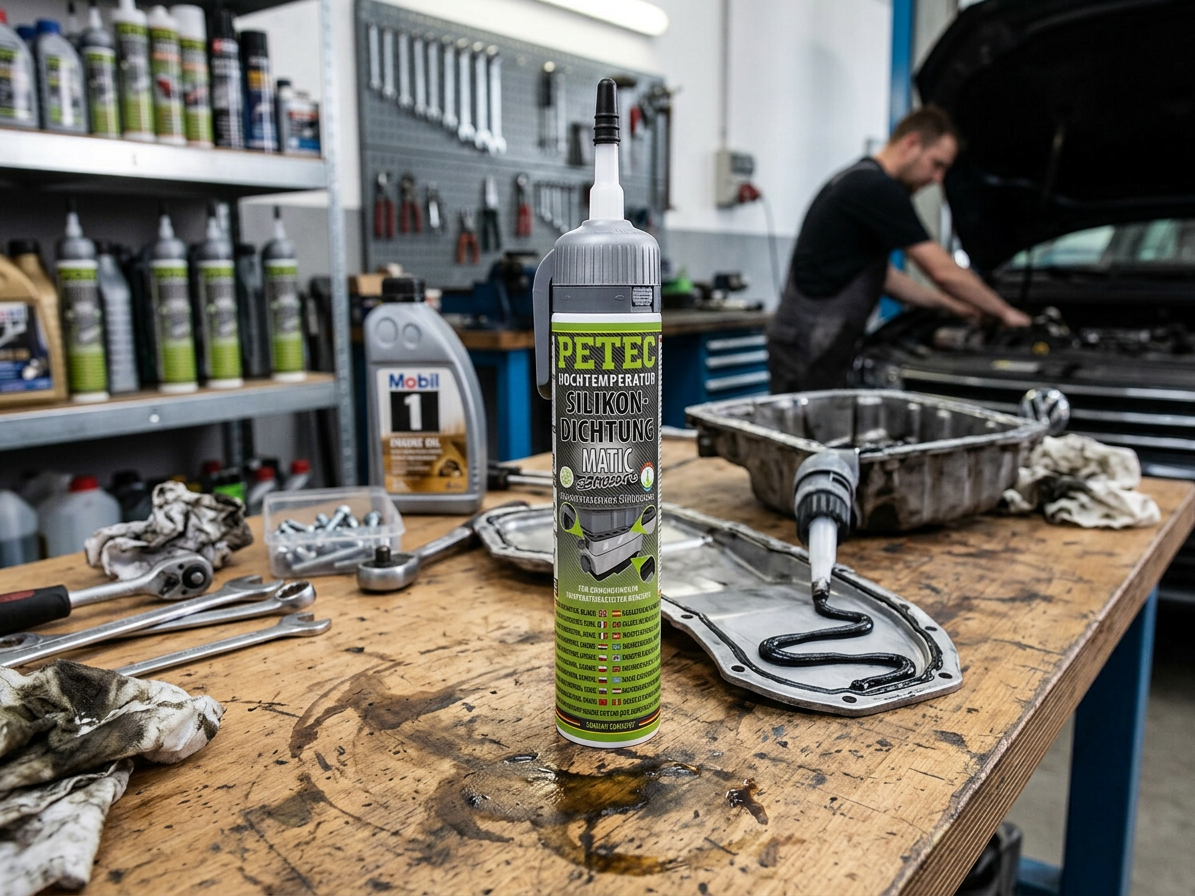 Silikonový tmel těsnicí černý na motory, kartuše 200 ml - Petec