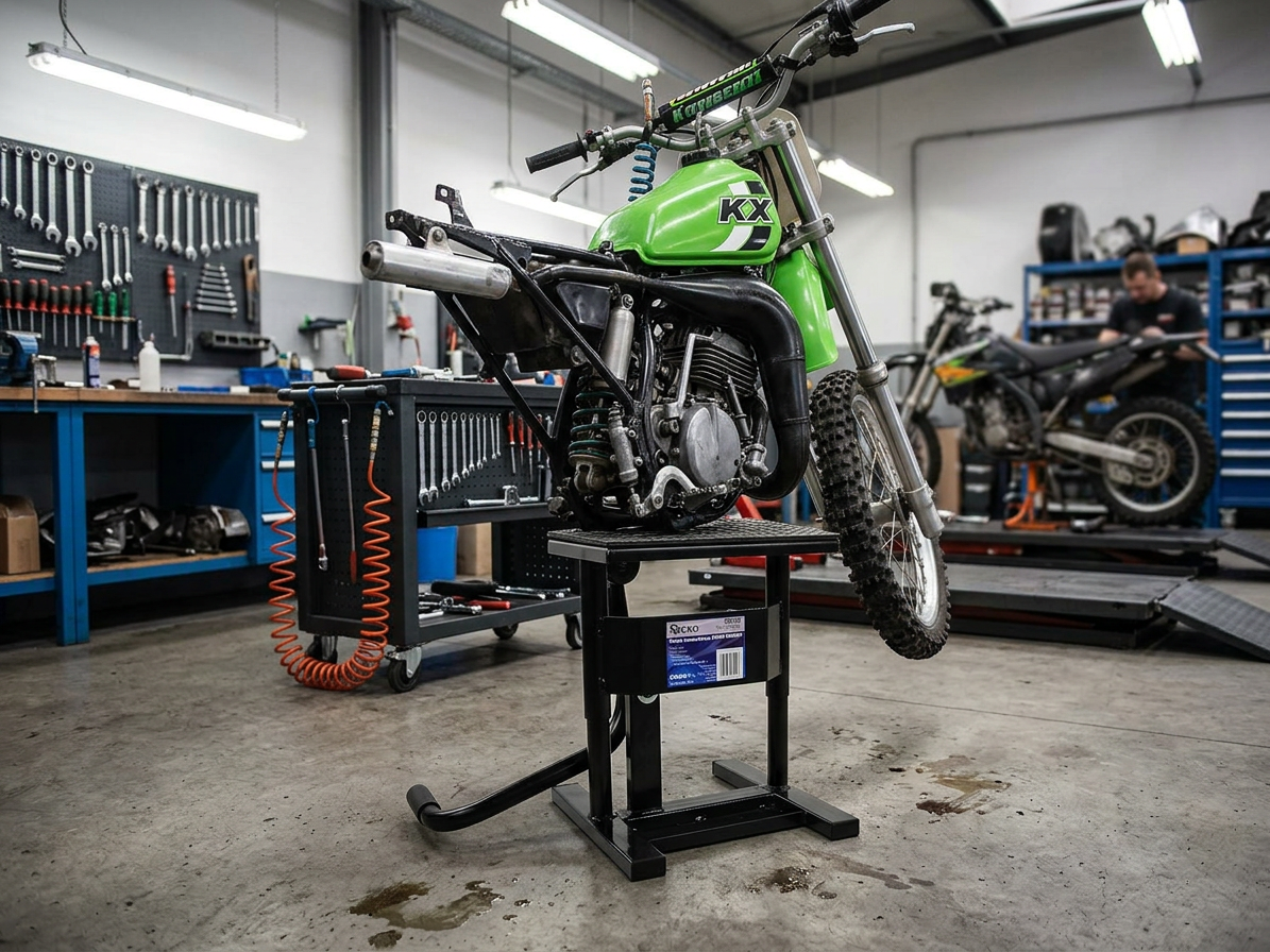 Stojan motocyklový Cross, Enduro s volitelnou výškou pracovní plochy
