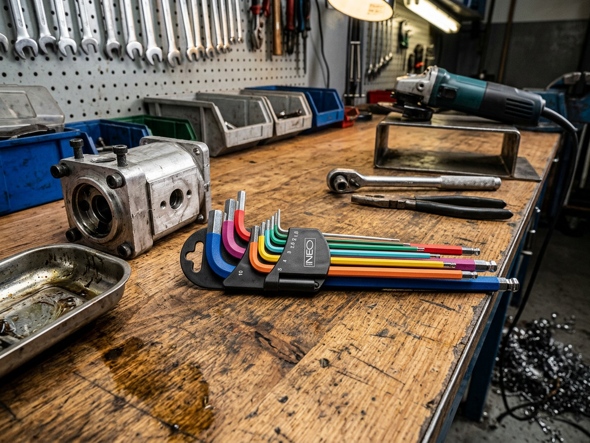 Sada metrických zástrčných klíčů IMBUS 1,5-10mm 9ks kulička color NEO tools