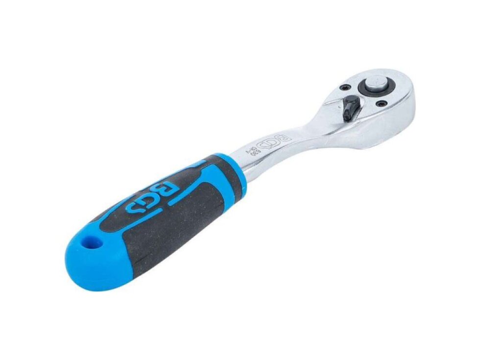 Ráčna vyhnutá 1/4" s přepínací páčkou, 90 zubů - BGS 630