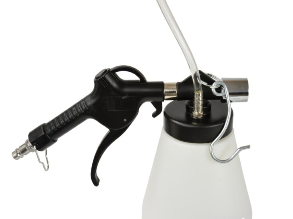 Přístroj na výměnu brzdové kapaliny a odvzdušnění 1/4", 4 adaptéry, 0,75 l - GEKO G02730