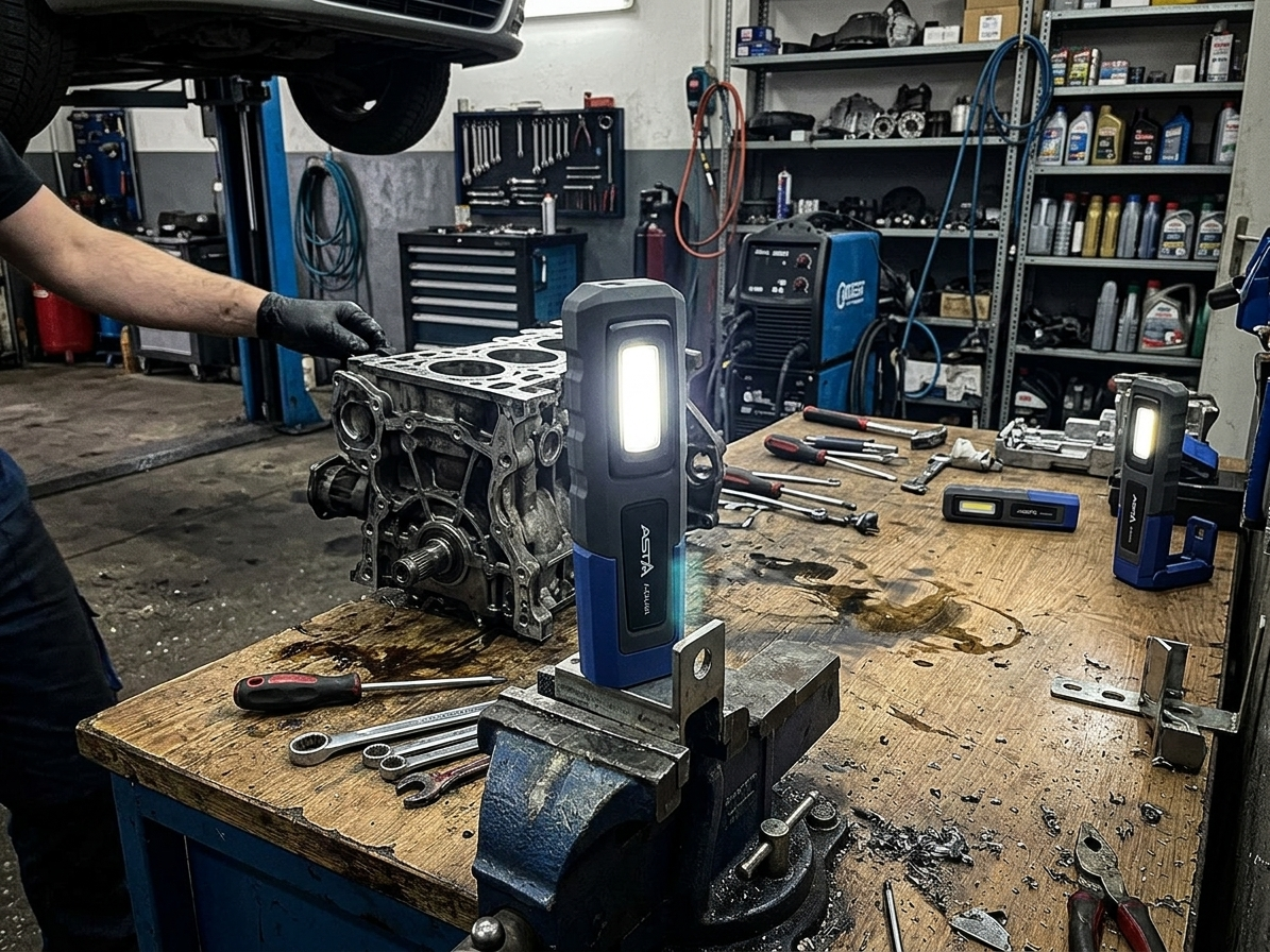 Dílenská montážní lampa, COB LED, 600 lm, nabíjecí - ASTA