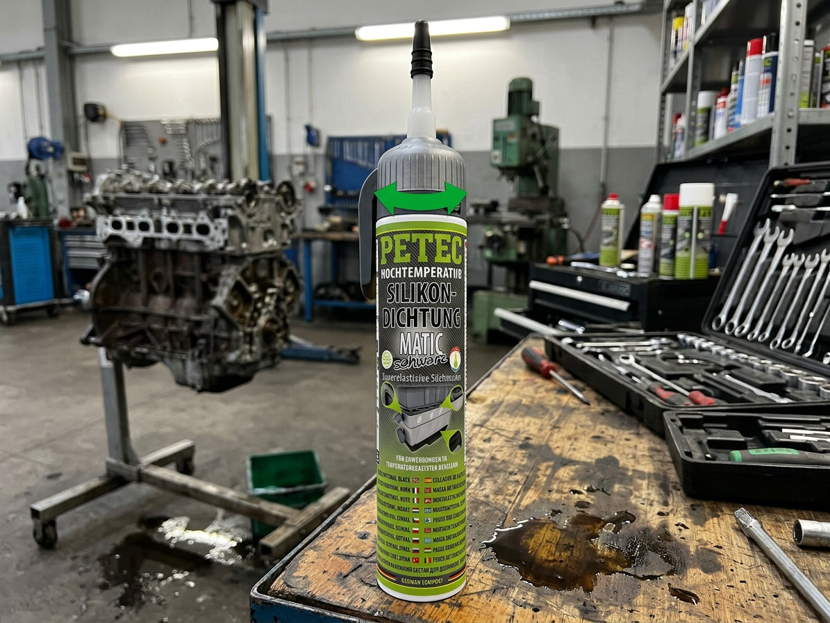 Silikonový tmel těsnicí černý na motory, kartuše 200 ml - Petec