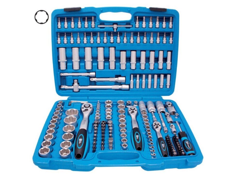 Gola sada 1/4", 3/8", 1/2" hlavice Super-lock, 191 dílů- BGS 102292