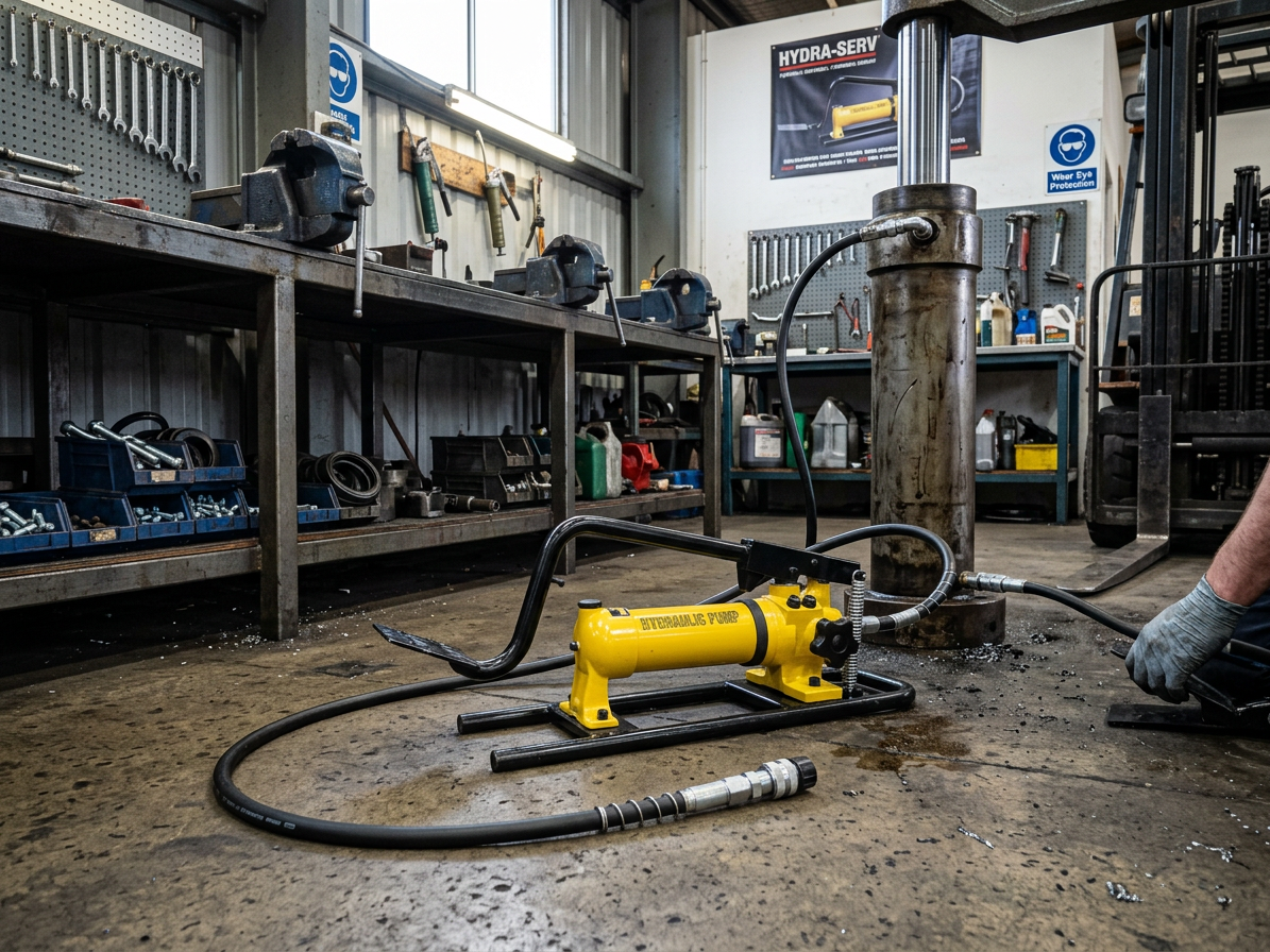 Nožní hydraulická pumpa dvourychlostní, s pedálem, tlak 20 bar - HHB-800B