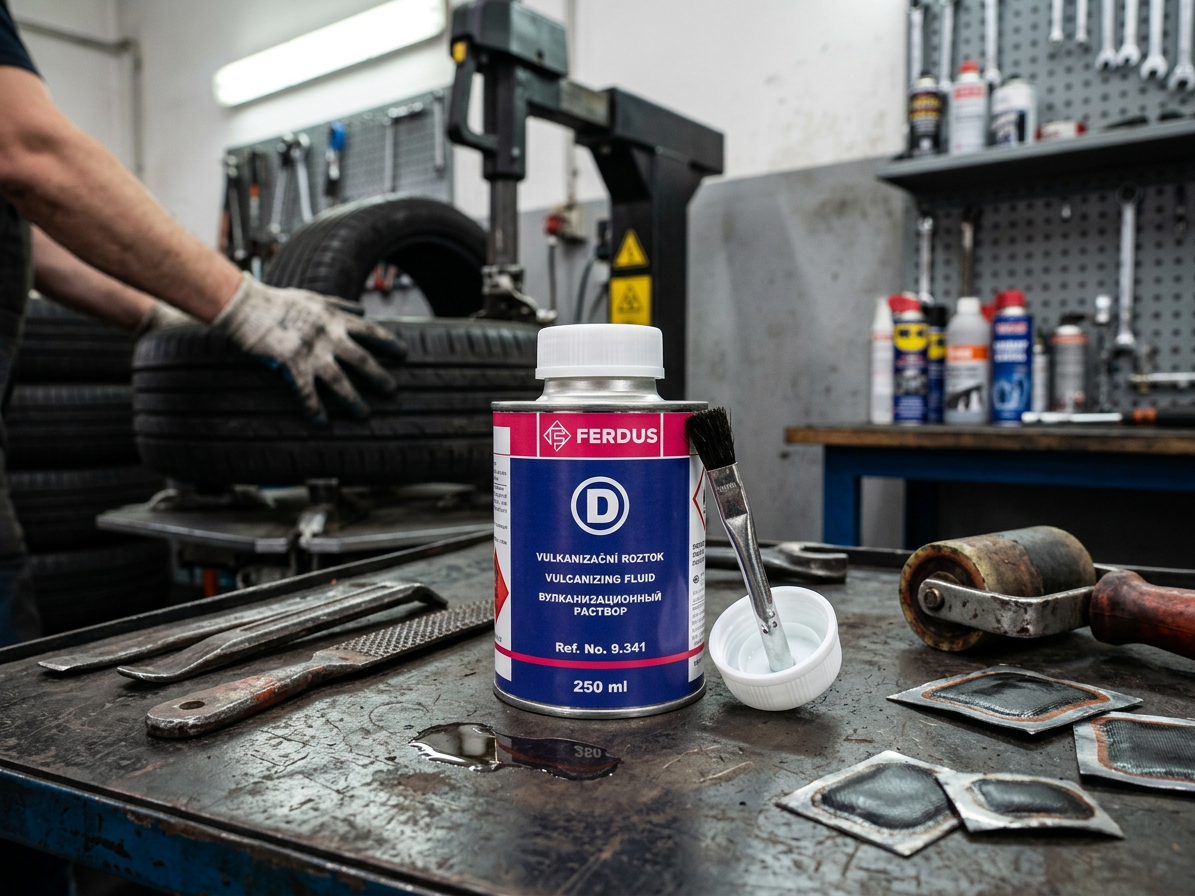 Vulkanizační roztok D 250 ml + menší štětec - FERDUS D250