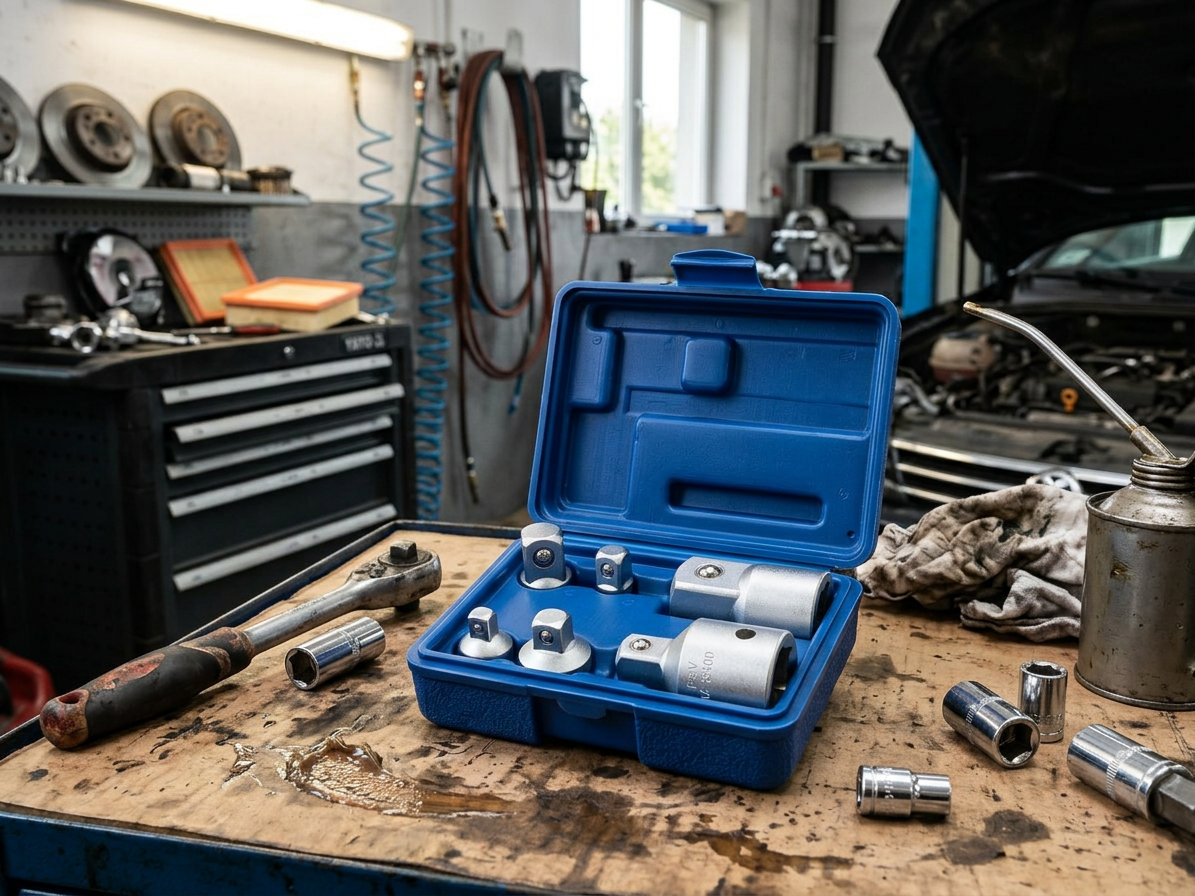 Redukce čtyřhrany 1/4", 3/8", 1/2", 3/4", různé adaptéry, sada 6 ks - ASTA