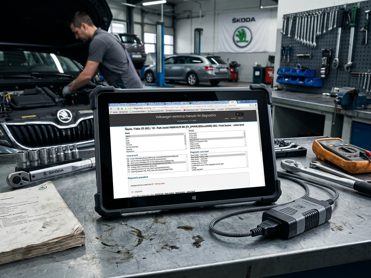 VIS - online databáze diagnostických postupů pro koncern VW