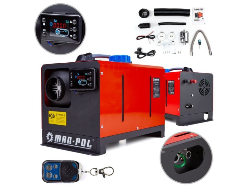 Naftové nezávislé topení 8kW, 230V/12V MAR-POL