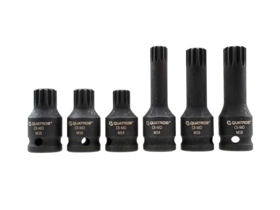 Rázové hlavice 1/2" XZN M14-M18 pro VW - QUATROS QS50385