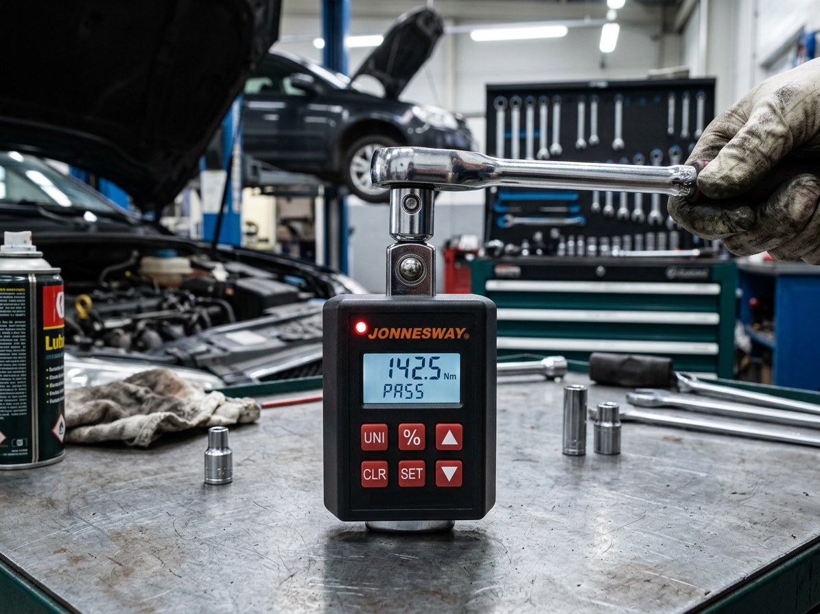 Elektronický momentový adaptér 1/2", 20 - 200 Nm - JONNESWAY T19200N