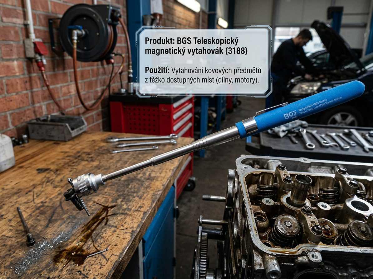 Magnet teleskopický 650mm, silný magnet - BGS 3188