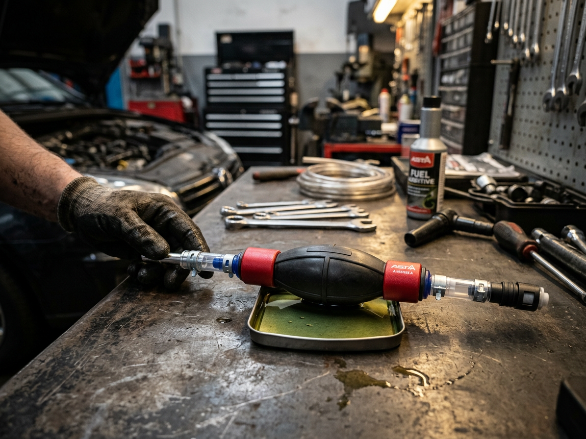 Přípravek - pumpička na odvzdušnění palivového systému diesel - ASTA