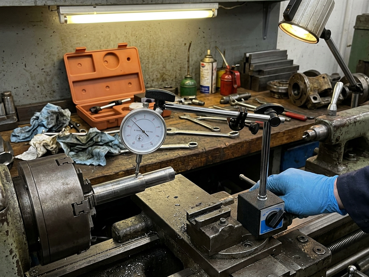 Magnetický stojan, stativ + úchylkoměr - QUATROS QS15511