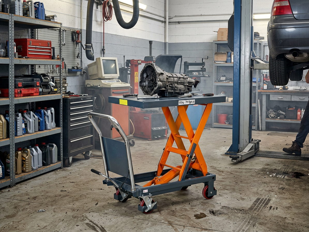 Zvedací stůl nůžkový FHT 500, nosnost 500 kg, s hydraulickým systémem, pojízdný