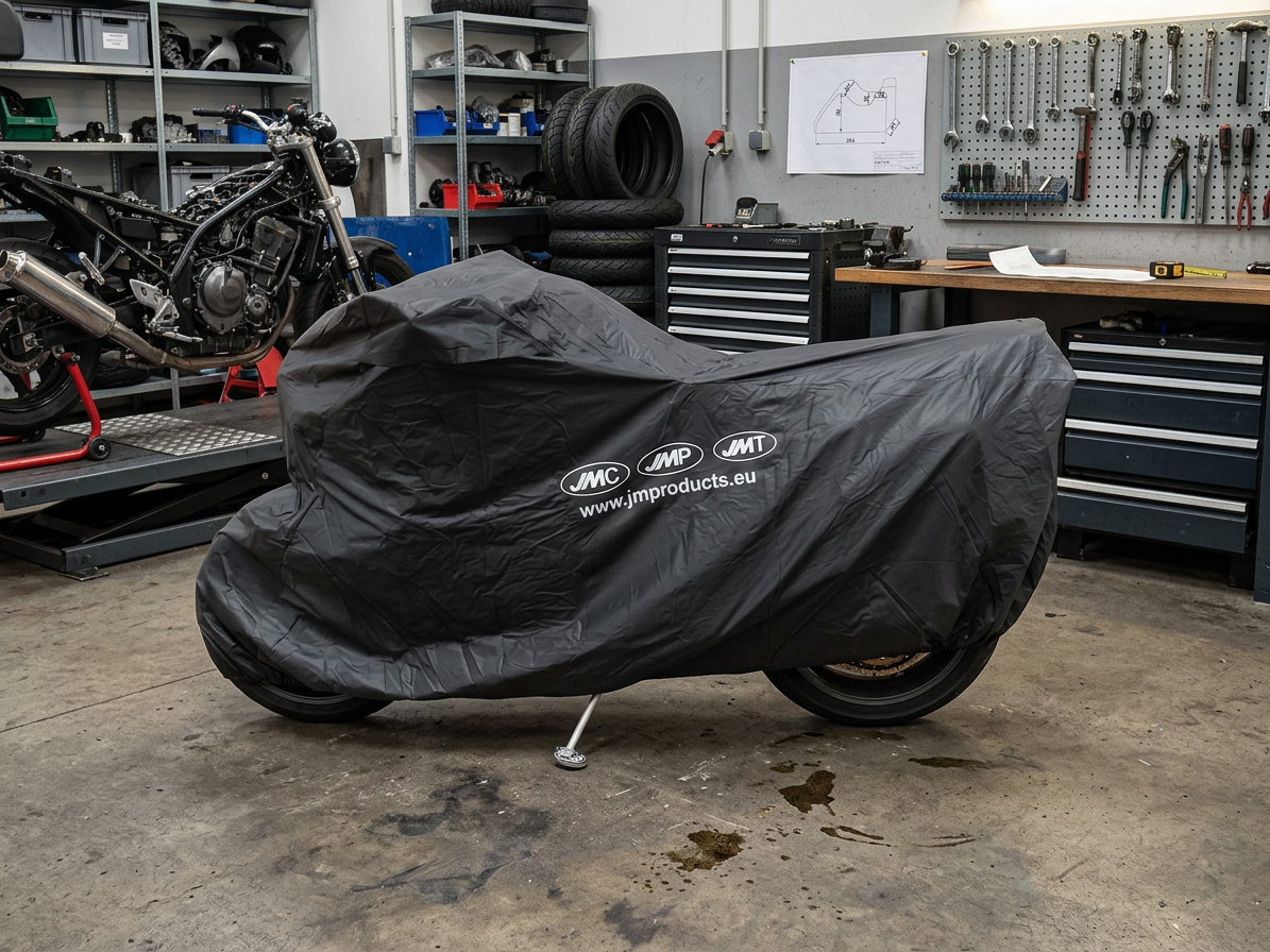 Krycí plachta na motorku XXL 264 x 104 x 130 cm Premium, venkovní nepromokavá, černá