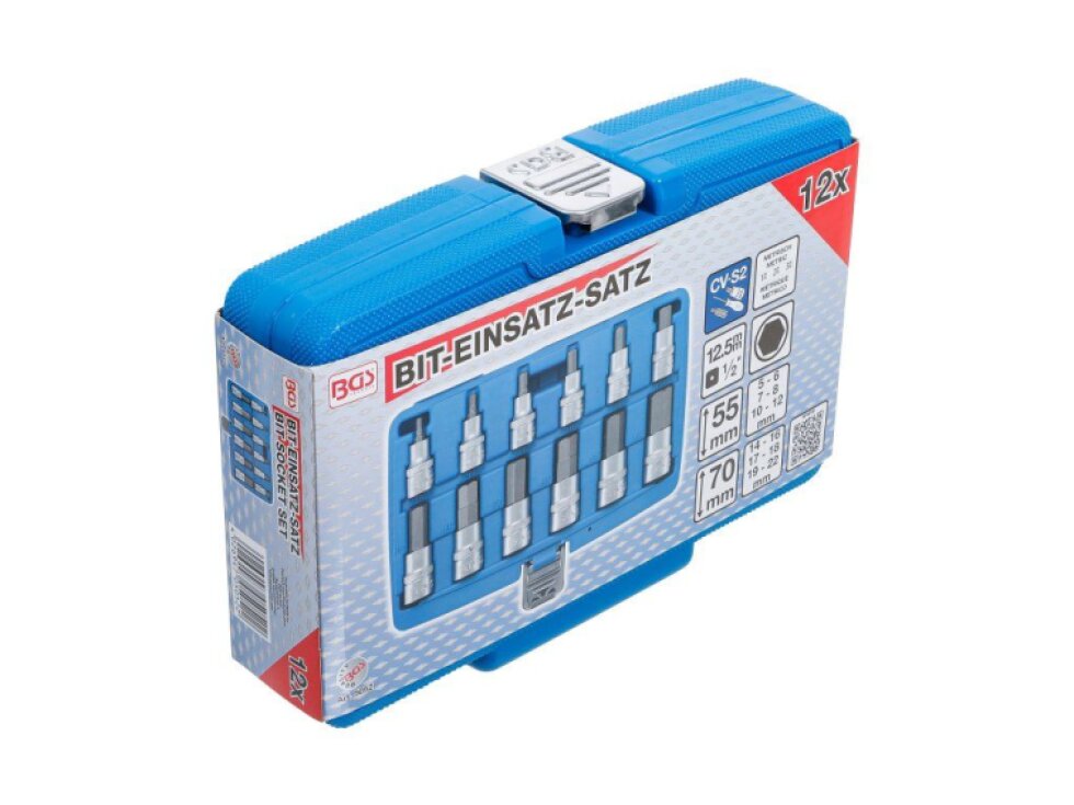 Hlavice zástrčné s bitem imbus 1/2" 5-22mm (12ks)- BGS 5052
