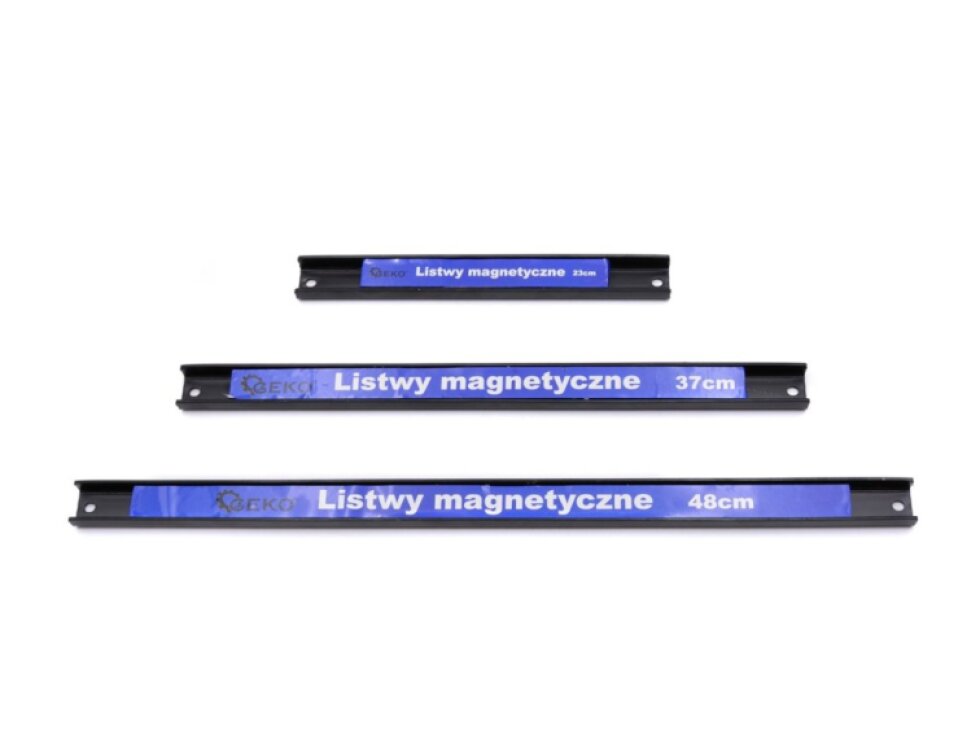 Magnetické lišty - držáky na nářadí, délky 23, 37, 48 cm, sada 3 kusy