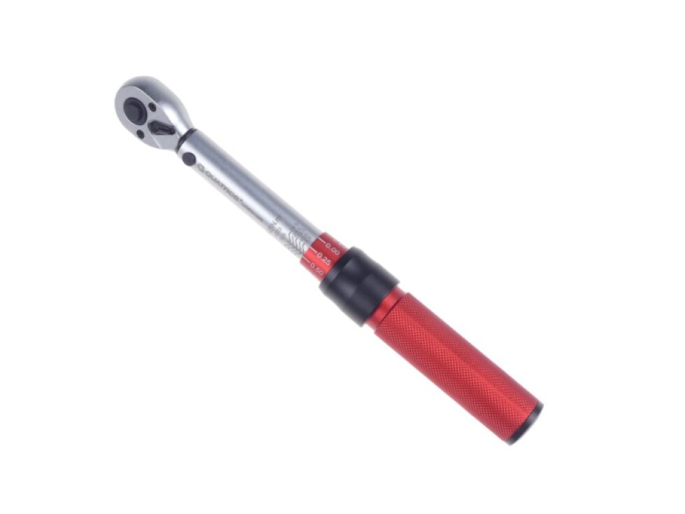 Momentový klíč 1/4", 5-25 Nm, přesný 3%, se zástrčnými hlavicemi, 21 ks - QUATROS QS59001