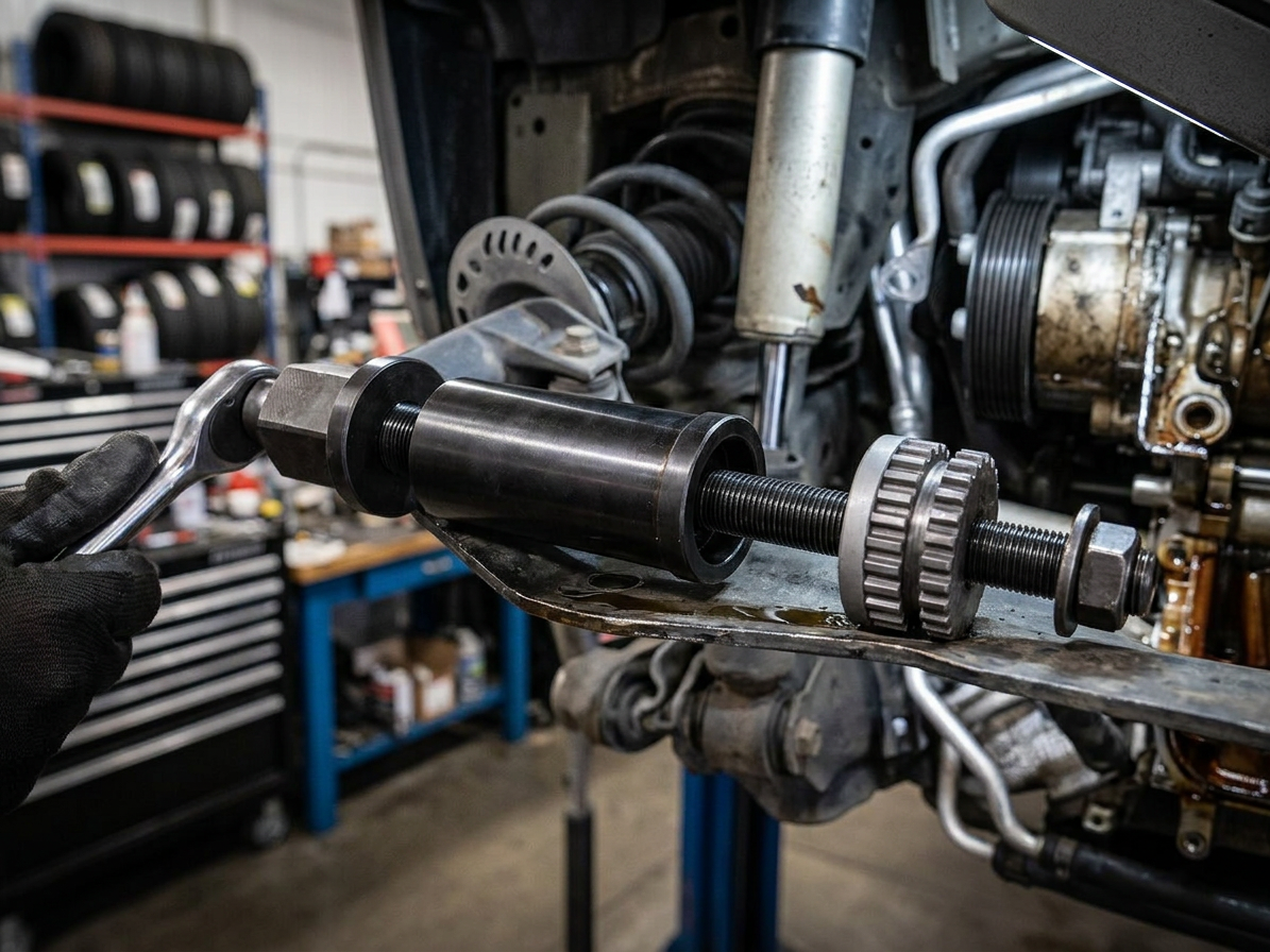 Přípravek na nalisování kola klikové hřídele, koncern VAG 1,2 a 1,4 TSI