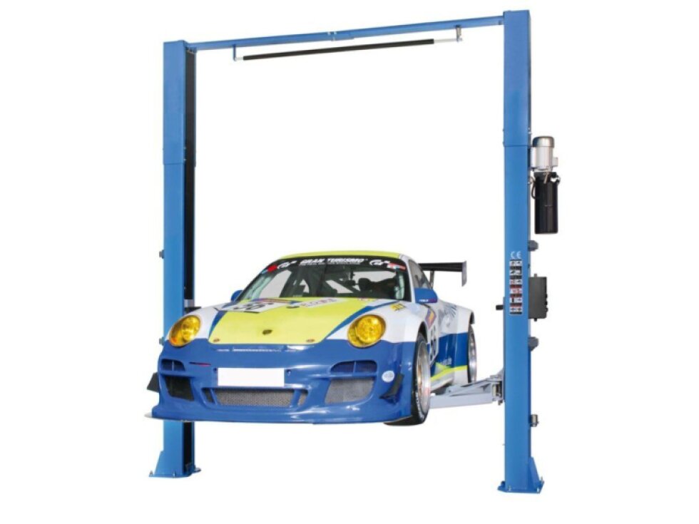 Dvousloupový bezpřejezdový zvedák s automatickým zámkem, nosnost 4t - QSD3800