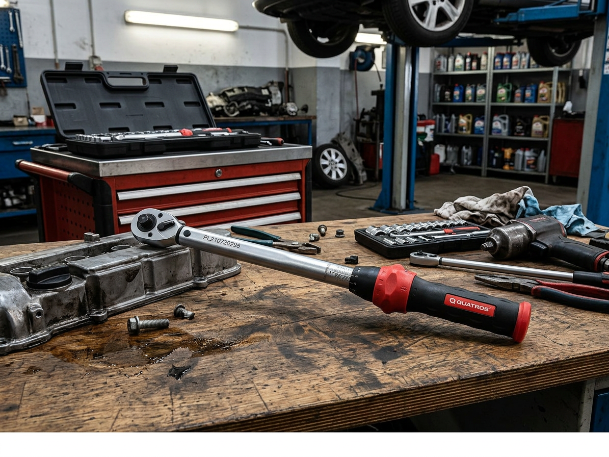 Momentový klíč 3/8" 10-60 Nm, s certifikátem - QUATROS QS55060