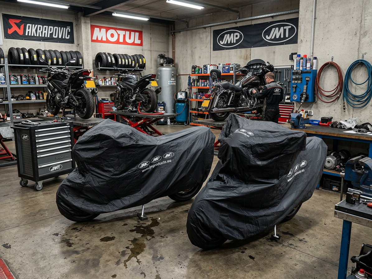 Krycí plachta na motorku XXL 264 x 104 x 130 cm Premium, venkovní nepromokavá, černá