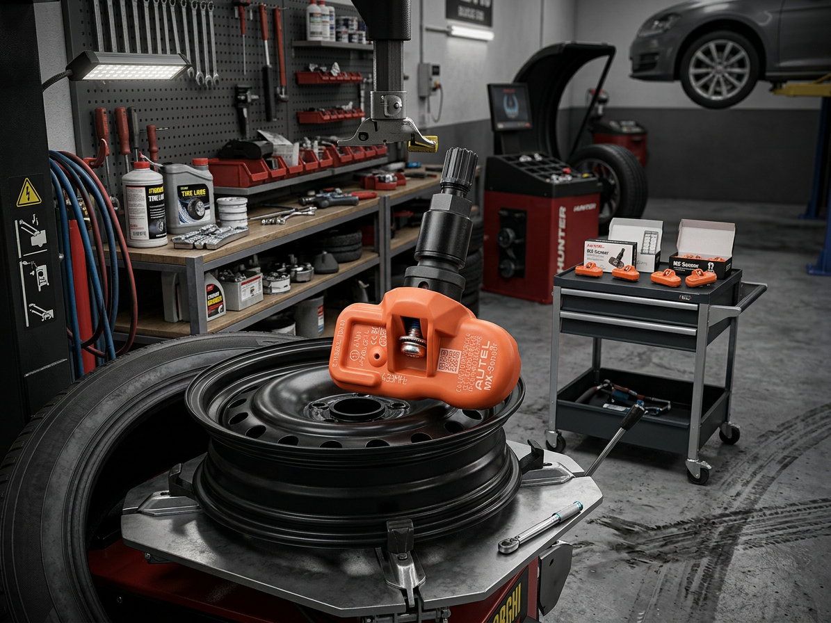 TPMS senzor s ALU ventilem, 433 MHz, programovatelný, černý