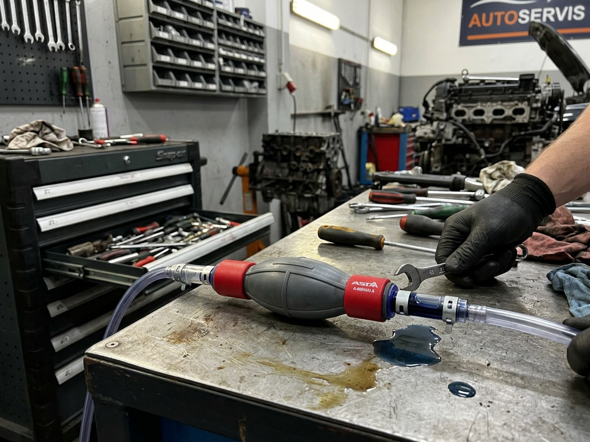 Přípravek - pumpička na odvzdušnění palivového systému diesel - ASTA