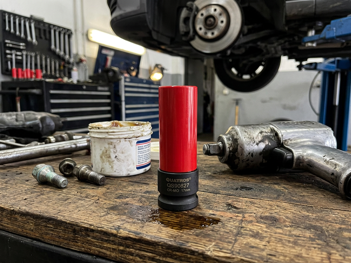 Hlavice na bezpečnostní šrouby kol 1/2" 17 mm, krytka na ALU, pro Mercedes-Benz - QUATROS