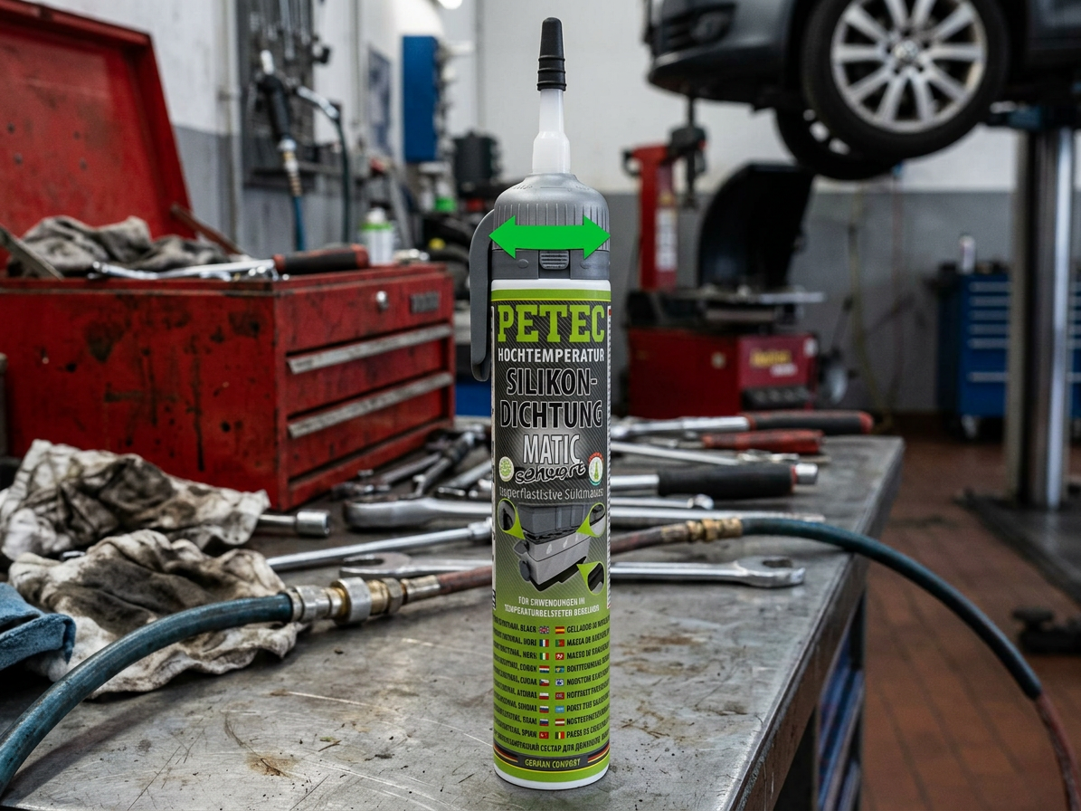 Silikonový tmel těsnicí černý na motory, kartuše 200 ml - Petec