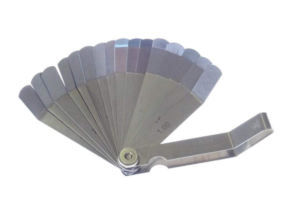 Ventilové (spárové) měrky zahnuté, 0.05 - 1.0 mm, 16 listů - QUATROS QS15518