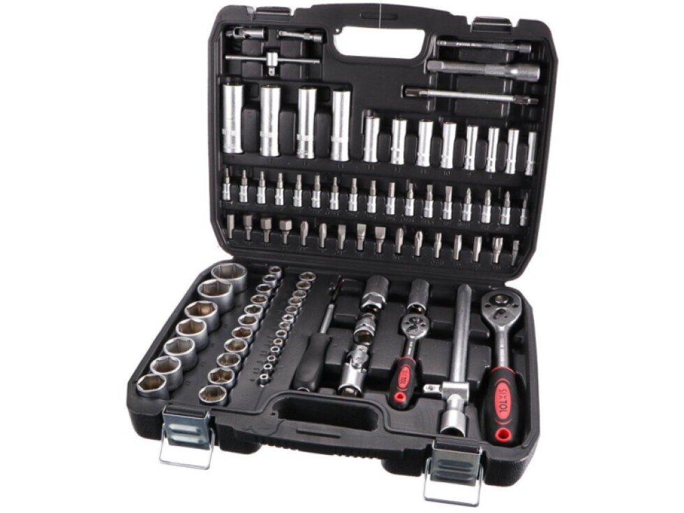 Gola sada 1/2" a 1/4", 6hranné hlavice, 4-32 mm, 94 ks - SIXTOL