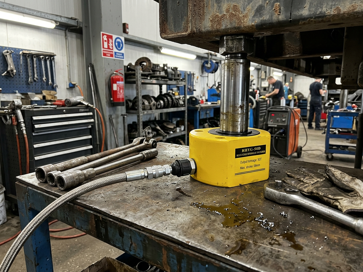 Hydraulický válec nízký teleskopický, extra nosnost 50 tun - HHYG-50D