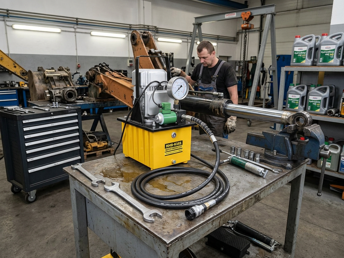 Nožní elektrická hydraulická pumpa s tlakoměrem, dvourychlostní, 20 bar - Genborx HHB-630E