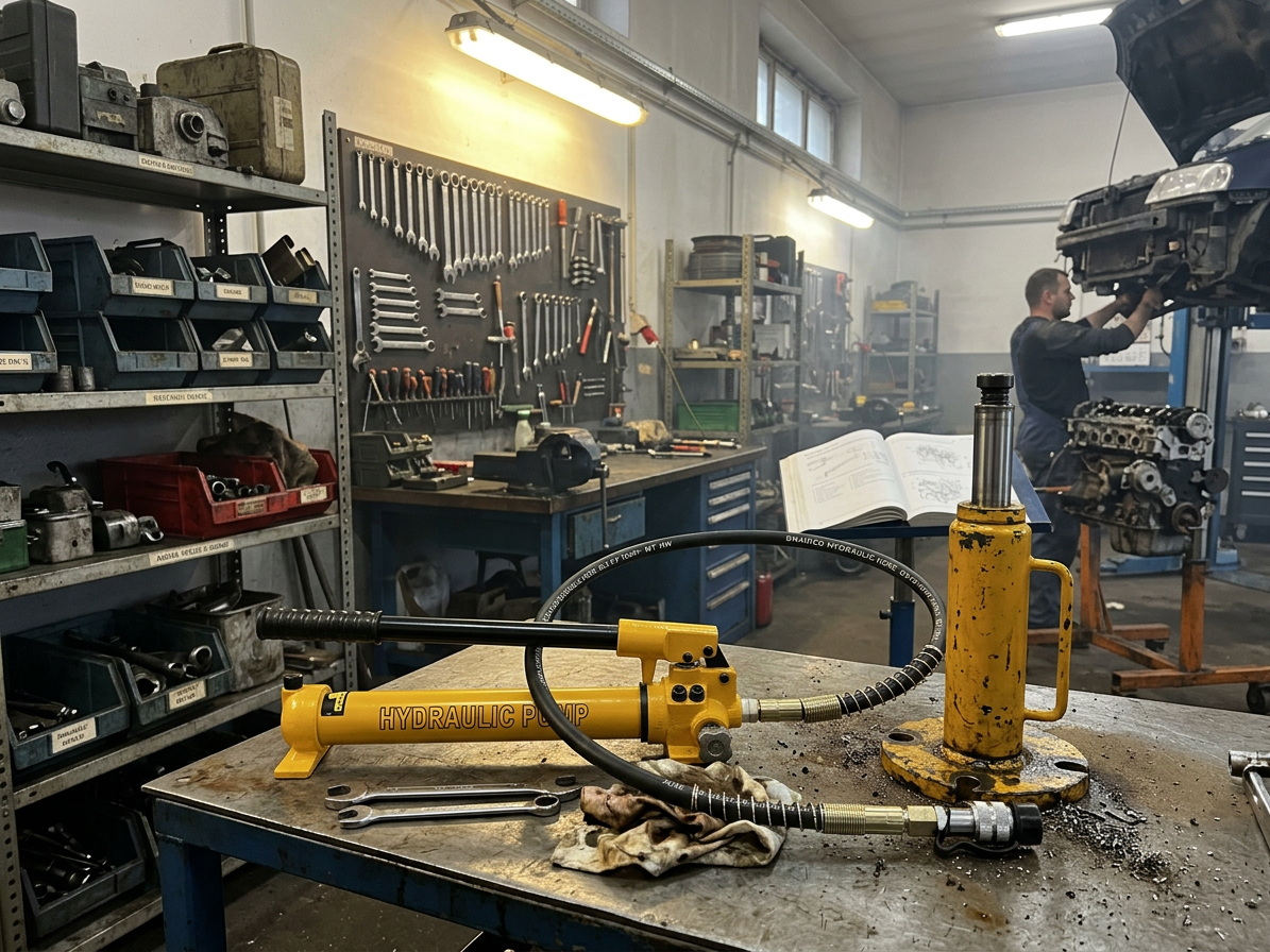 Ruční hydraulická pumpa dvourychlostní, tlak 20 bar - HHB-700C