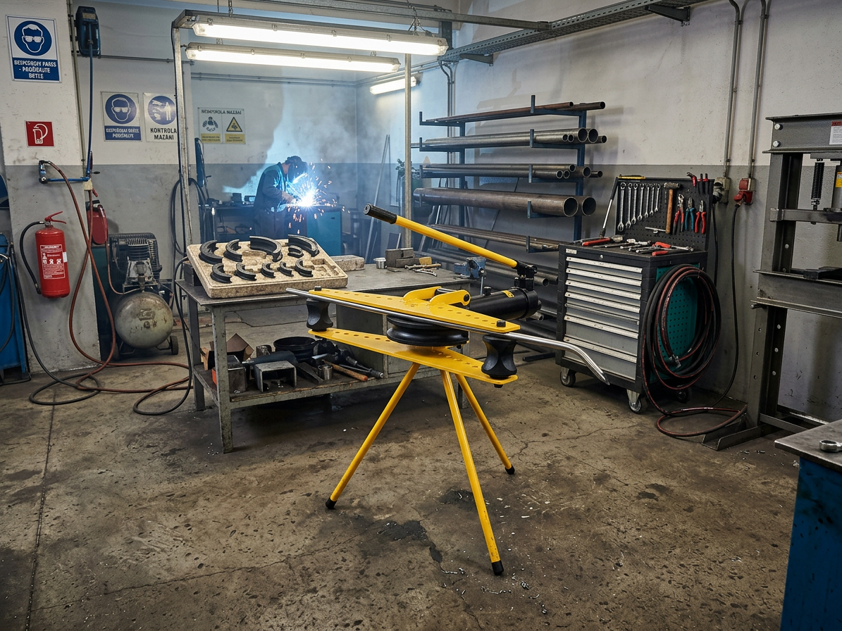 Přenosná hydraulická ohýbačka trubek se stojanem 19 Tun