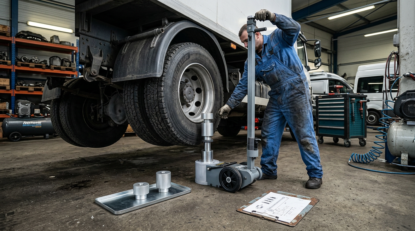 Zvedák pneumaticko-hydraulický S30-2EL, 30/15t, dvoupístový