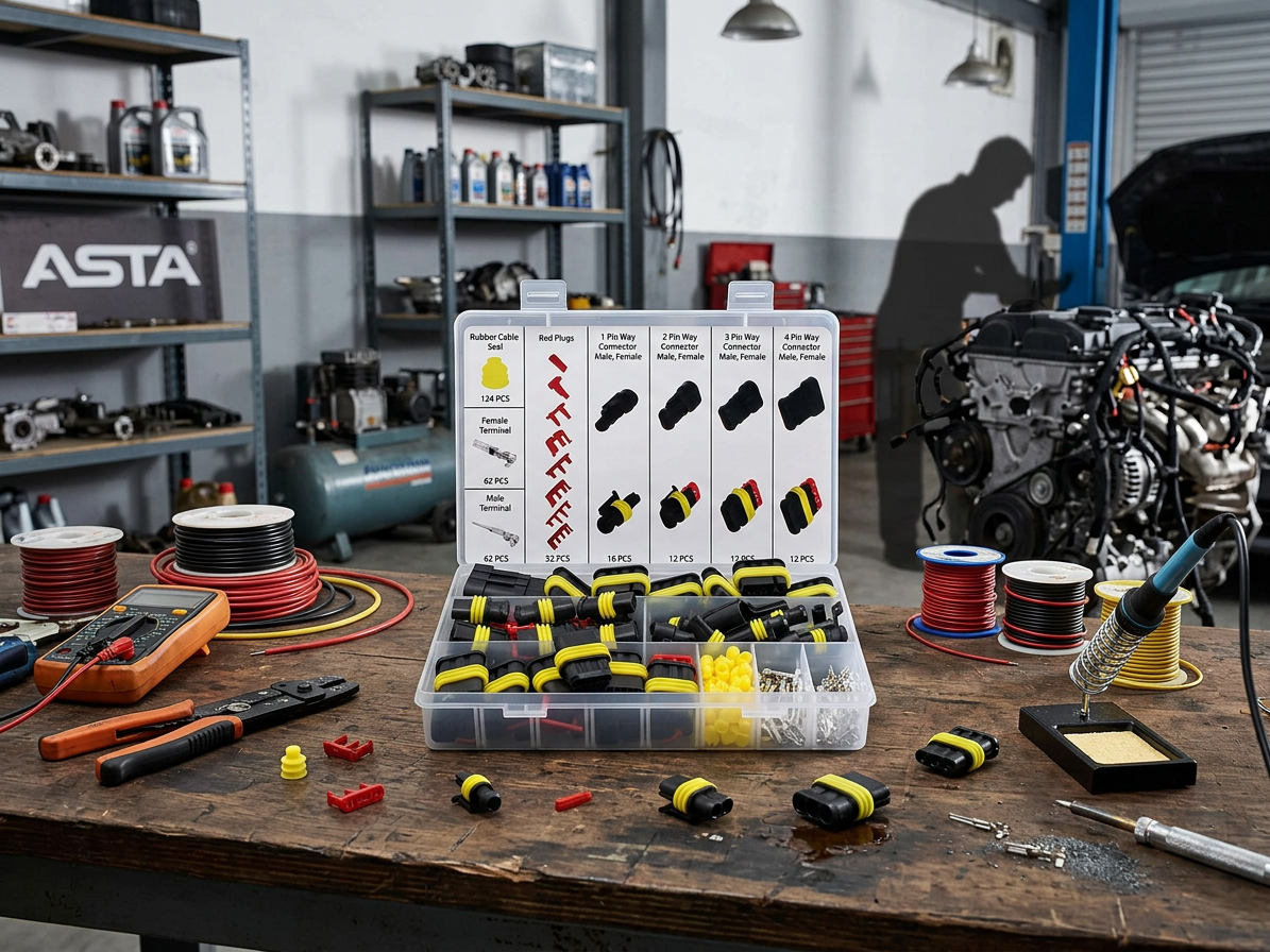 Elektrické konektory - štekry, voděodolné, sada 352 ks