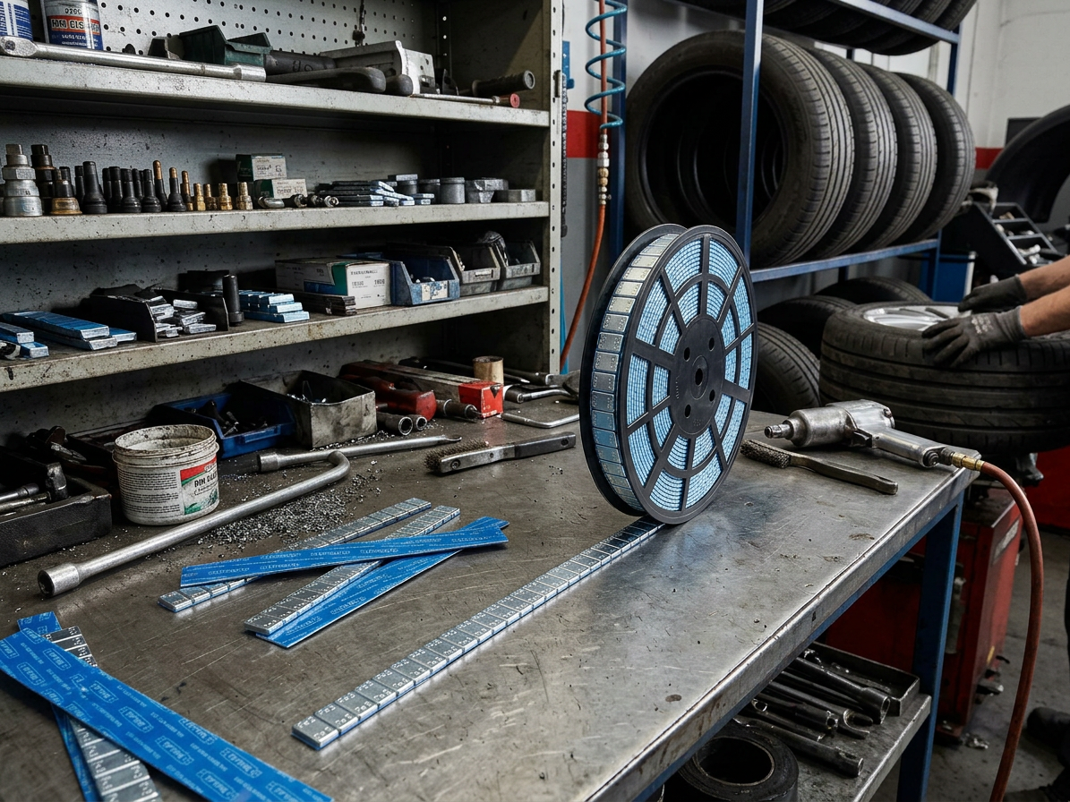 Závaží samolepicí stříbrné, kotouč 1200 ks x 5 g, nezanechávající stopy