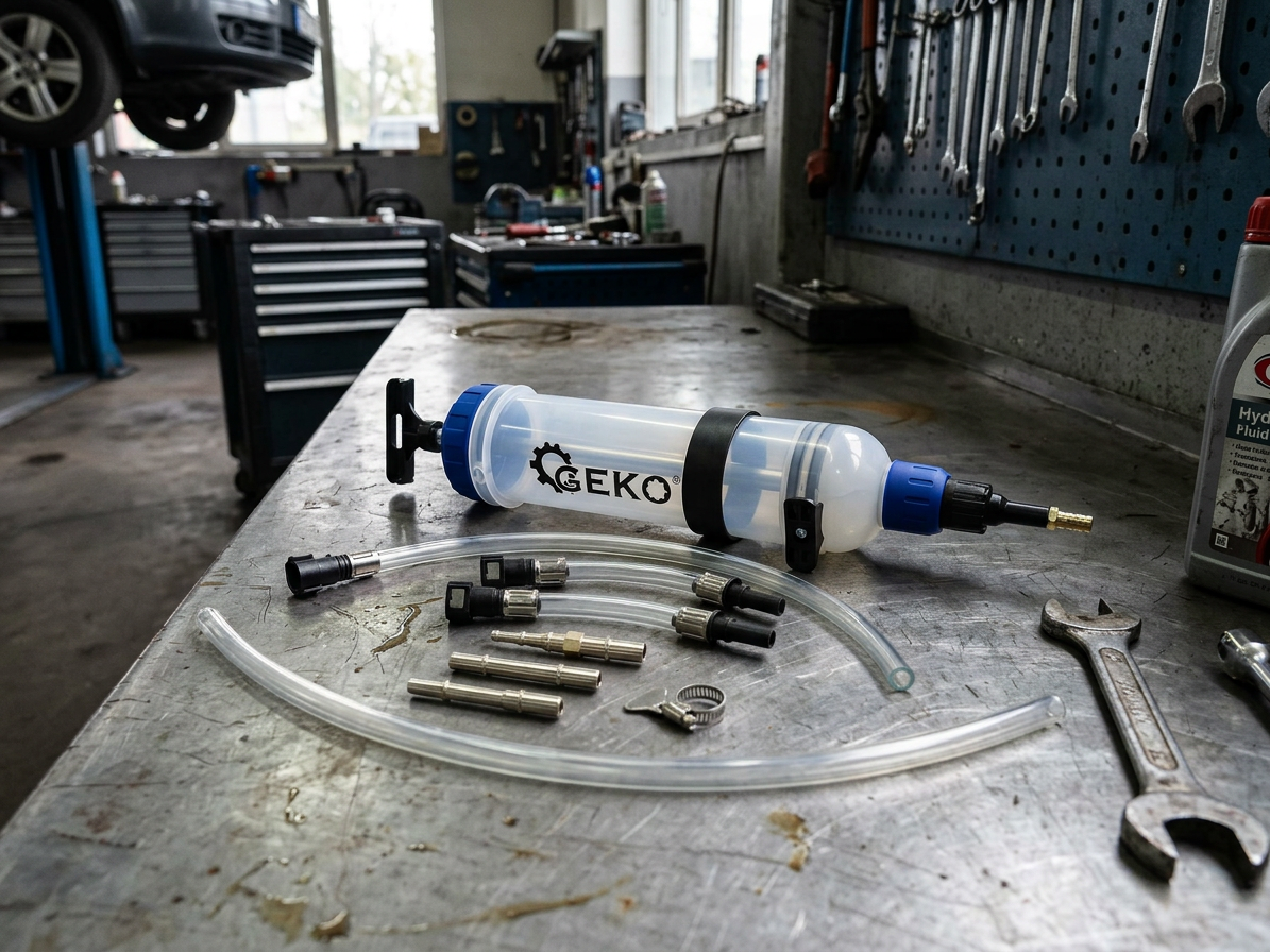 Odsávací pumpička na olej, benzín a naftu, 1,5 litru, s adaptéry