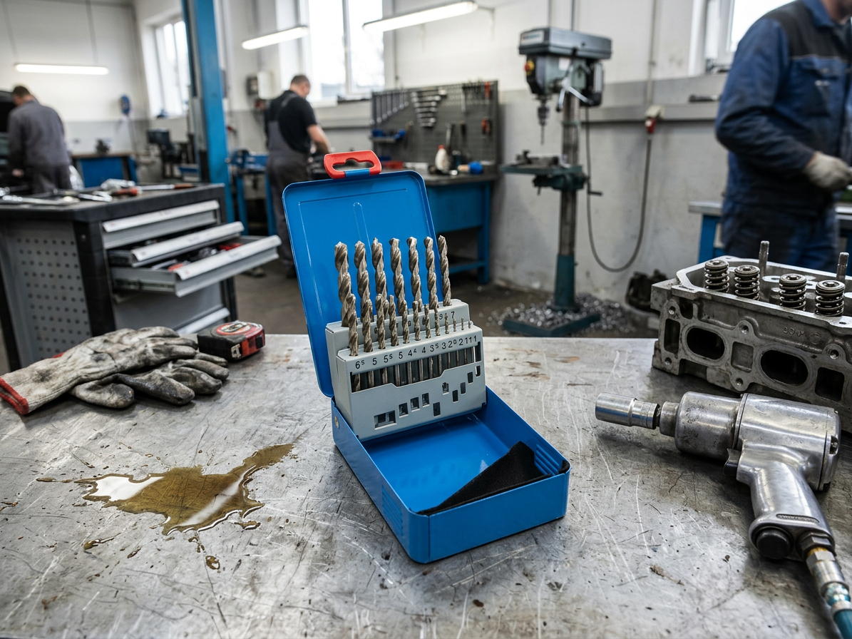 Vrtáky do kovu kobaltové 1,00-10,00x0,5 mm, DIN 338RTiHSSCo5 PN 2907, sada 19 ks v kovu