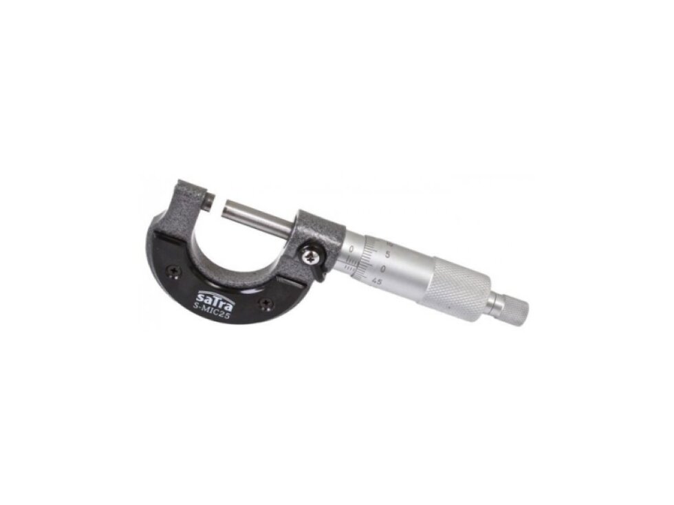 Mikrometr třmenový, rozsah 0 - 25 mm, dělení 0,01 mm - SATRA
