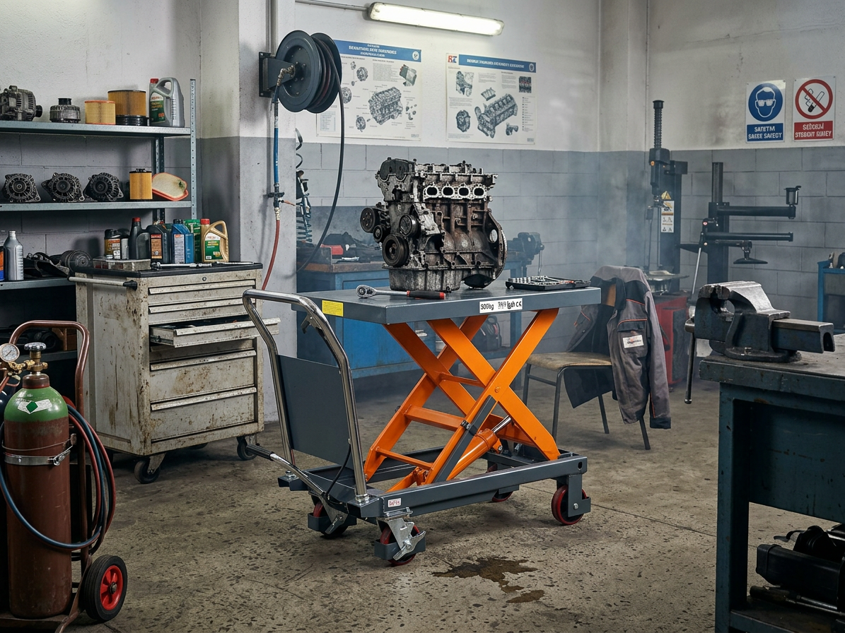 Zvedací stůl nůžkový FHT 500, nosnost 500 kg, s hydraulickým systémem, pojízdný