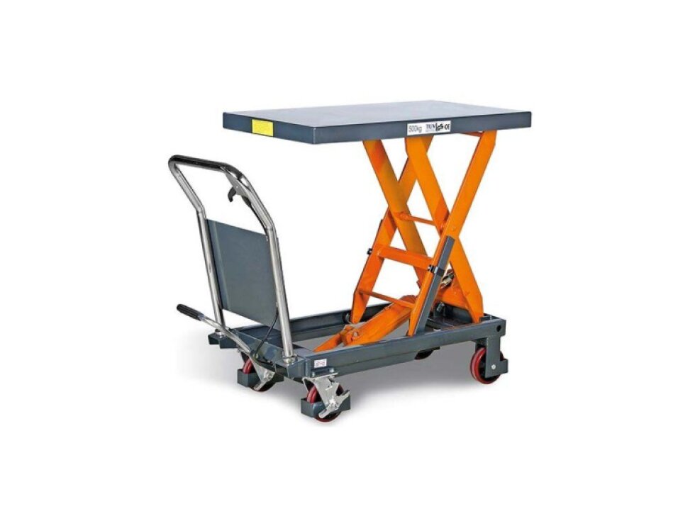 Zvedací stůl nůžkový FHT 500, nosnost 500 kg, s hydraulickým systémem, pojízdný