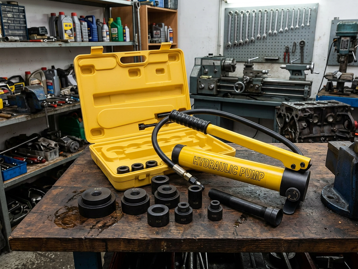 Děrovač plechu, průměr 22-60 mm, s ruční hydraulickou pumpou - HHK-8B