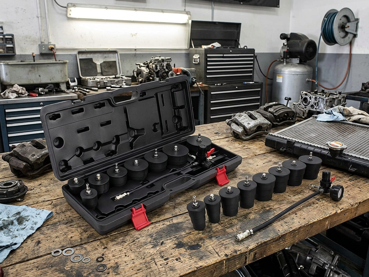 Přípravky pro diagnostiku, natlakování turbosystémů, sada 9 ks – Asta A-9TSP