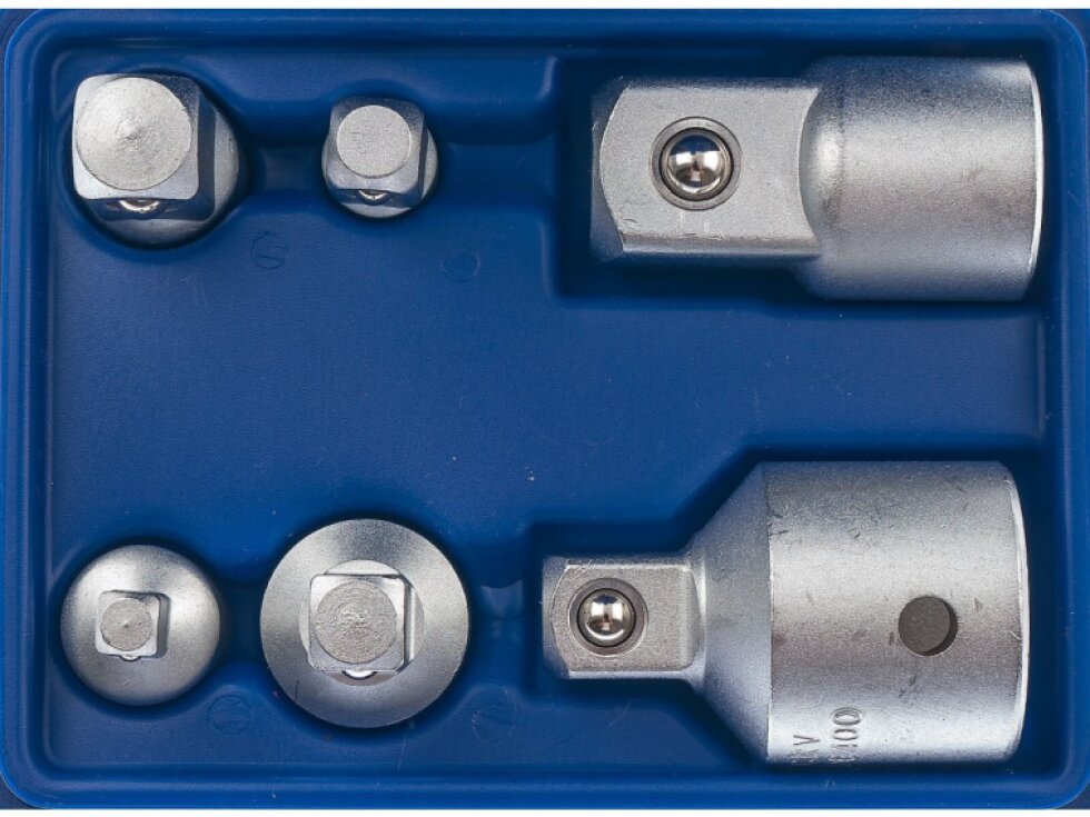 Redukce čtyřhrany 1/4", 3/8", 1/2", 3/4", různé adaptéry, sada 6 ks - ASTA