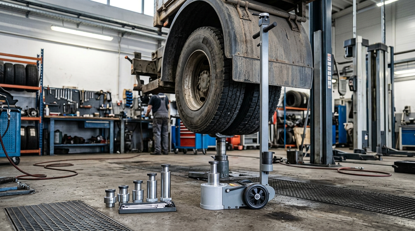 Zvedák pneumaticko-hydraulický S30-2EL, 30/15t, dvoupístový