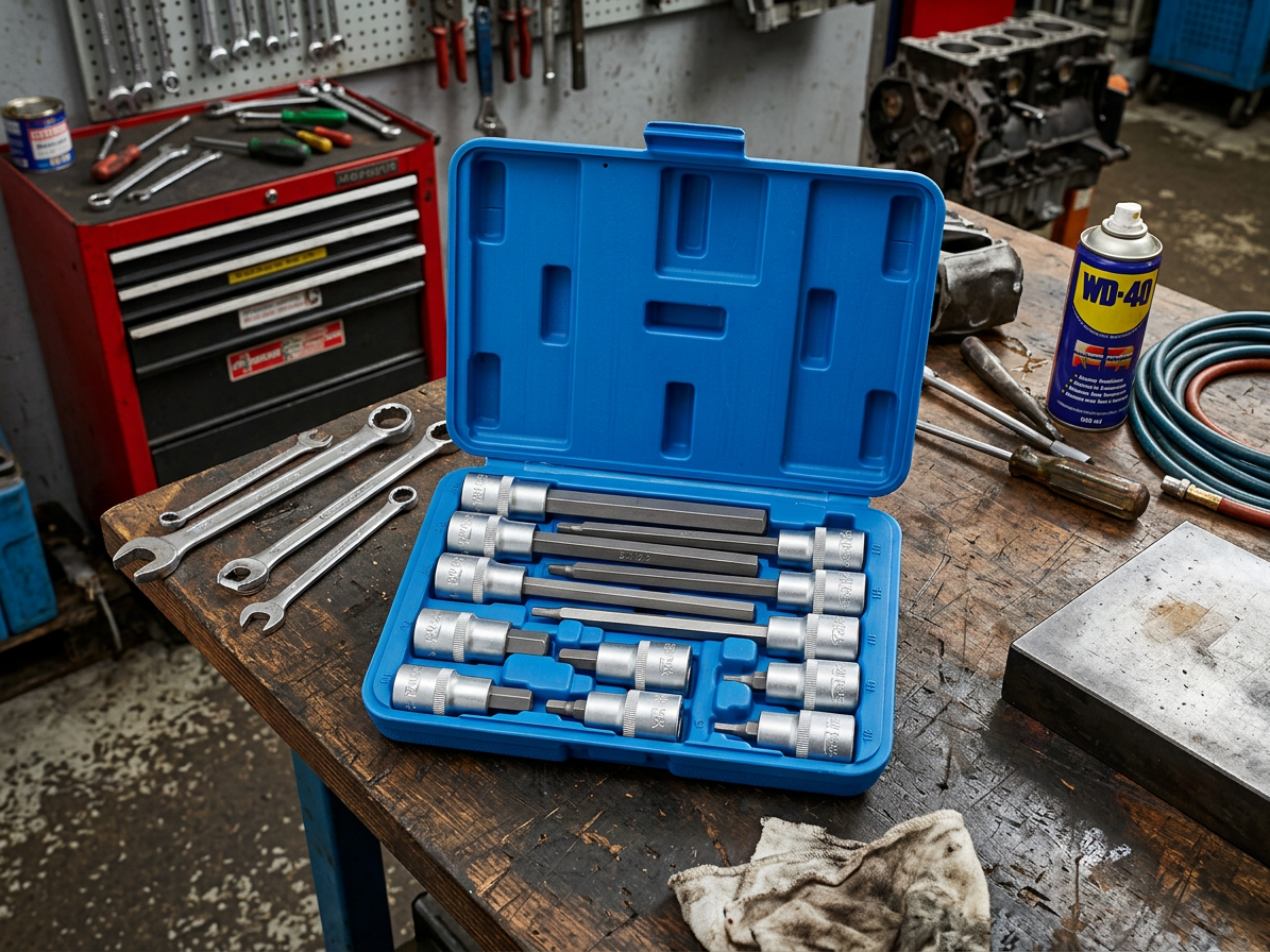 Zástrčné hlavice Imbus 1/2", H4 - H12, délky 55 a 140 mm, sada 12 ks - SATRA
